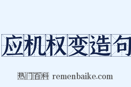 应机权变造句是什么意思的图片